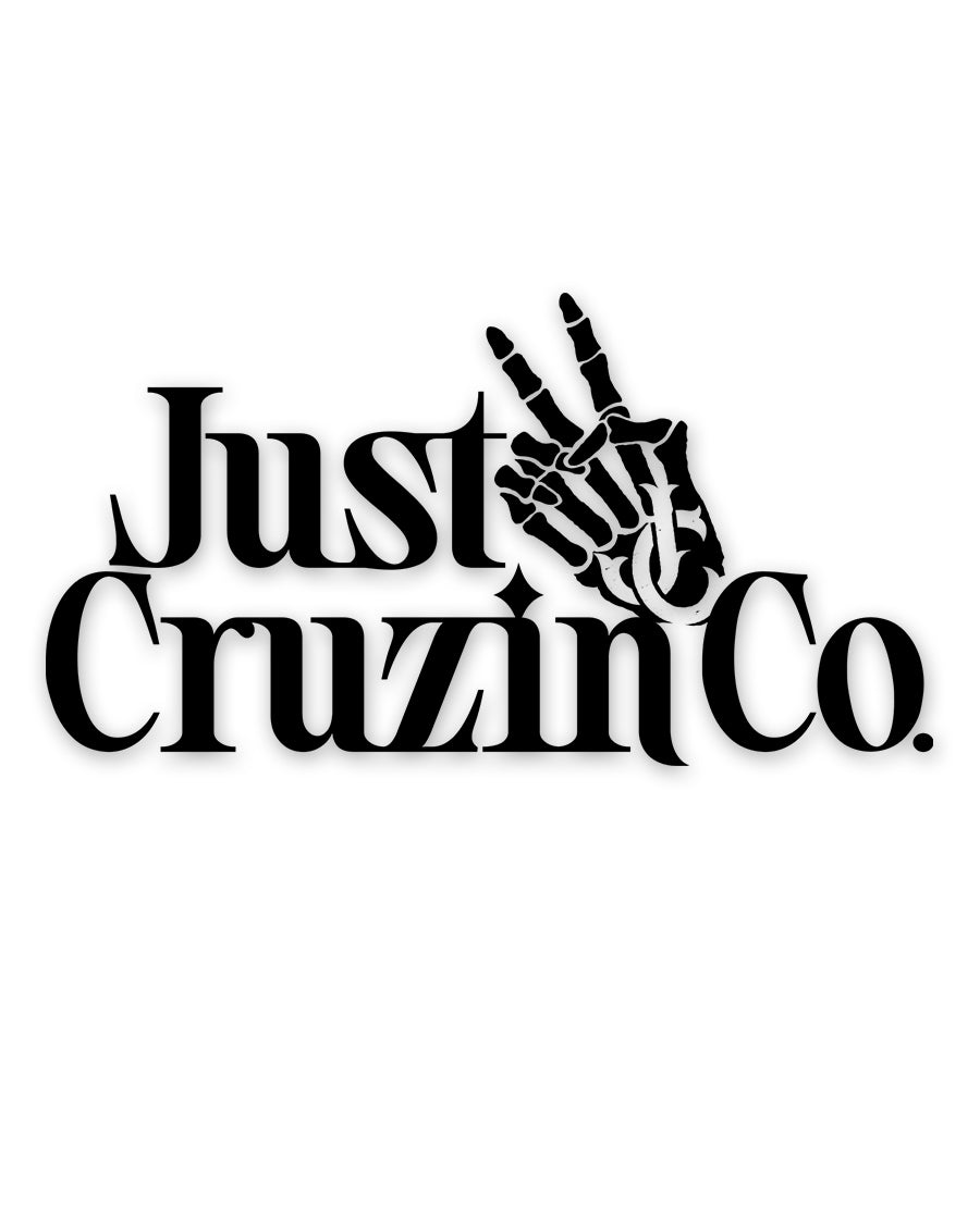 Just Cruzin' Co Script With Logo Vinyl Cut Sticker