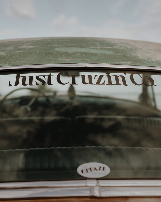 Just Cruzin' Co Script Writing Sticker